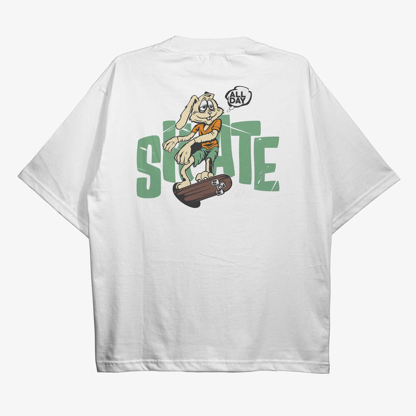 Skate Bunny Oversized White Tshirt