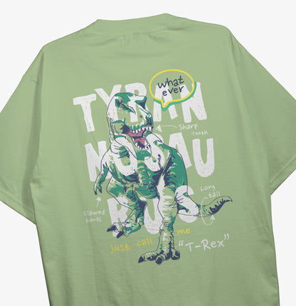 Tyrannosaurus Oversized Sage Green Tshirt