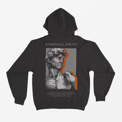 Ethereal Faith Black Regular Fit Hoodie