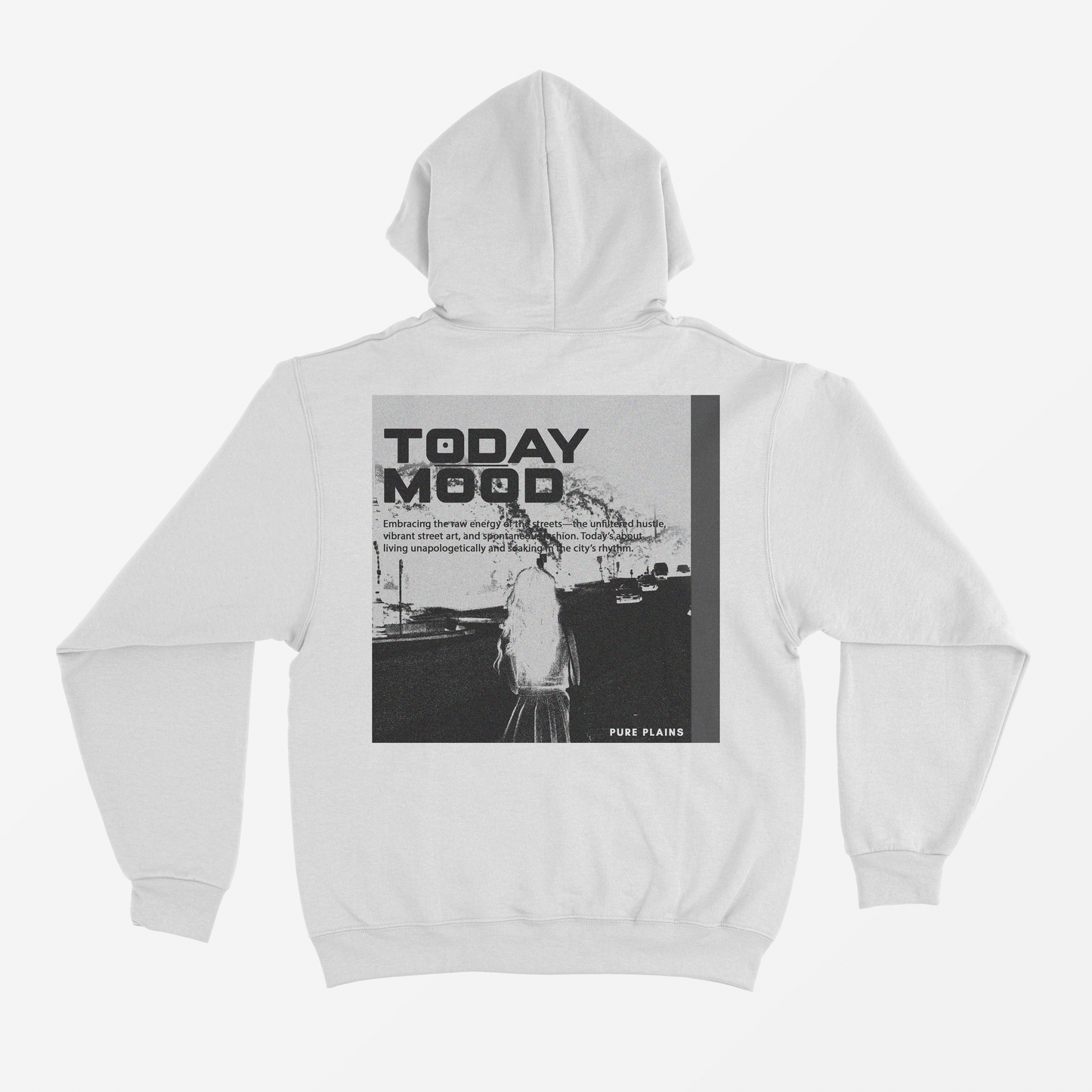 Today Mood White Regular Fit Hoodie