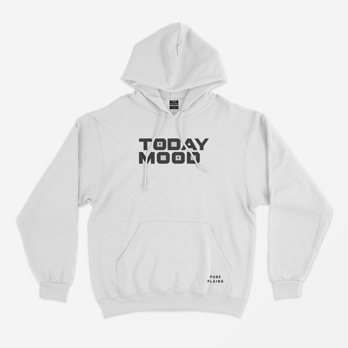 Today Mood White Regular Fit Hoodie