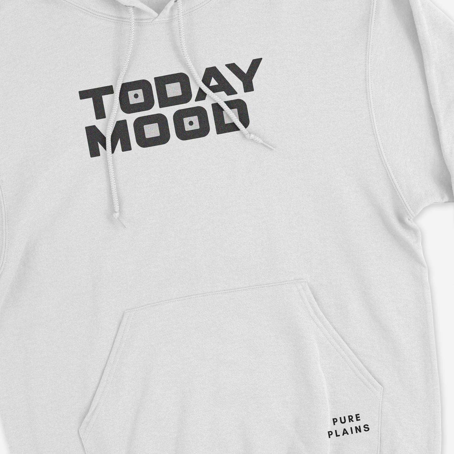 Today Mood White Regular Fit Hoodie