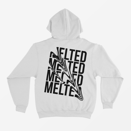 Melted White Regular Fit Hoodie