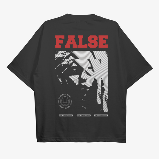 False Oversized Black Tshirt