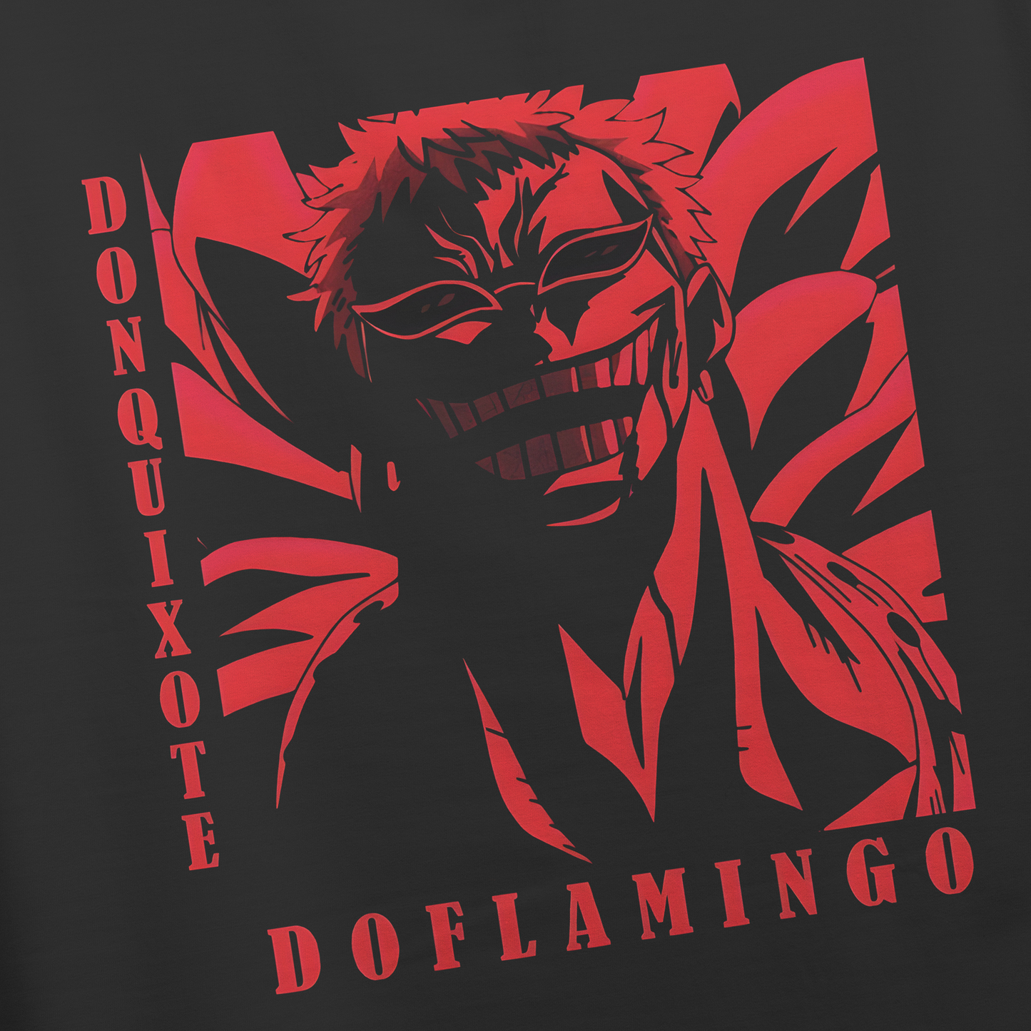 Doflamingo Anime Oversized Black Tshirt