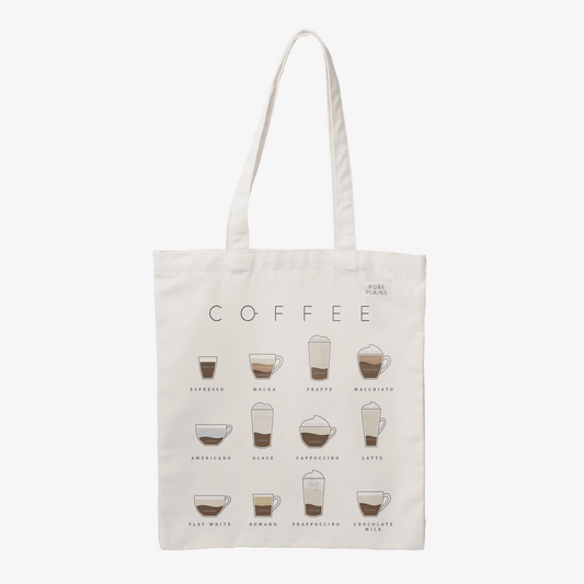 Cafe Menu Off-White Printed Tote Bag