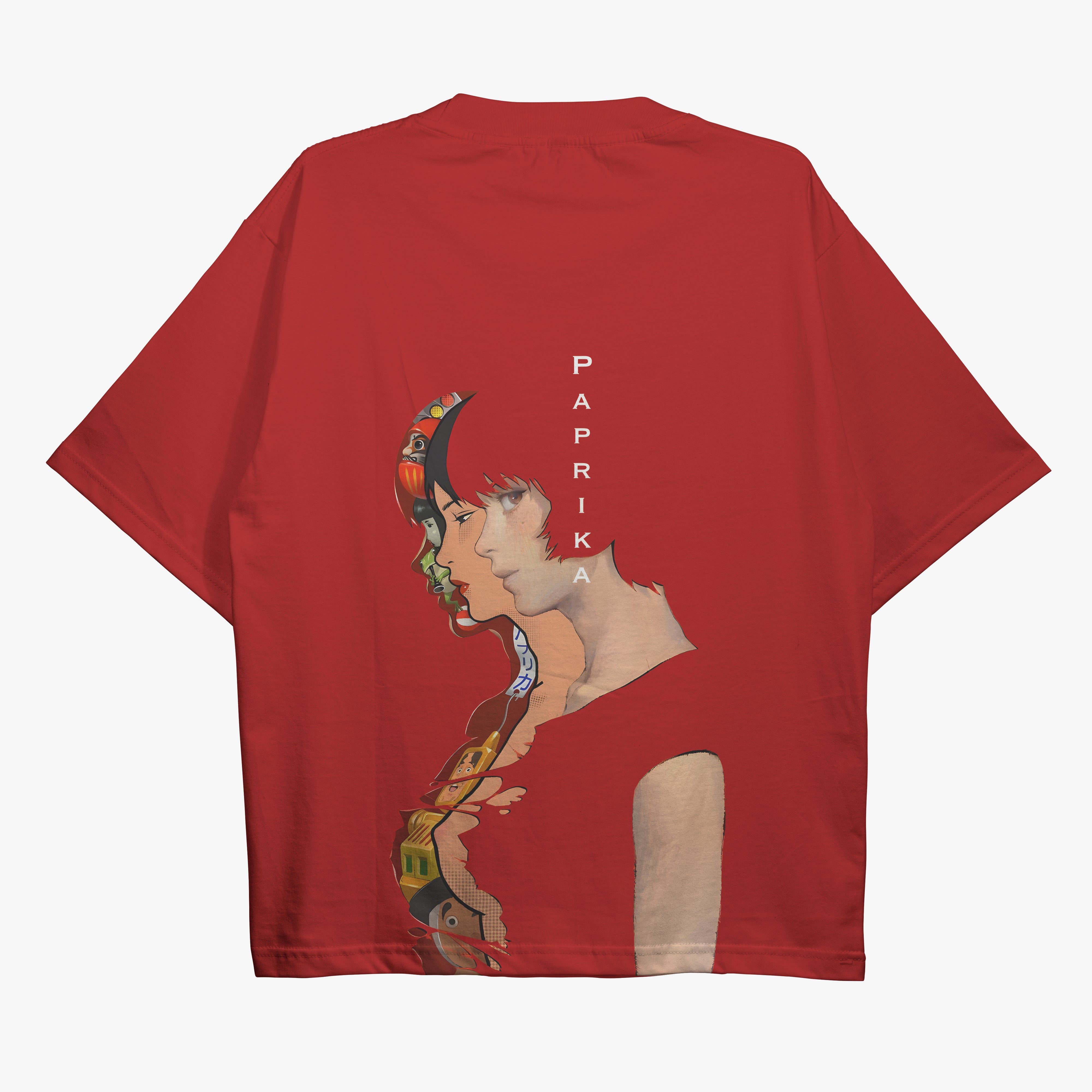 Paprika Oversized Anime Red Tshirt Pure Plains