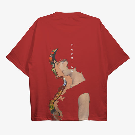 Paprika Oversized Anime Red Tshirt