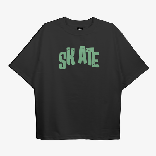 Skate Bunny Oversized Black Tshirt