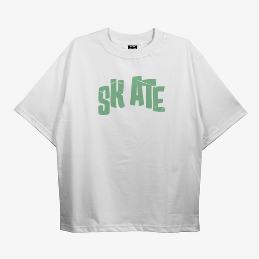 Skate Bunny Oversized White Tshirt