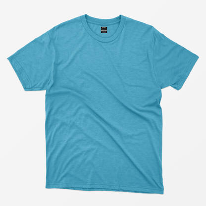 Plain Regular Sky Blue Tshirt