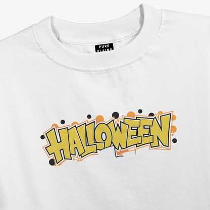 Spooky Skeleton Oversized White Tshirt