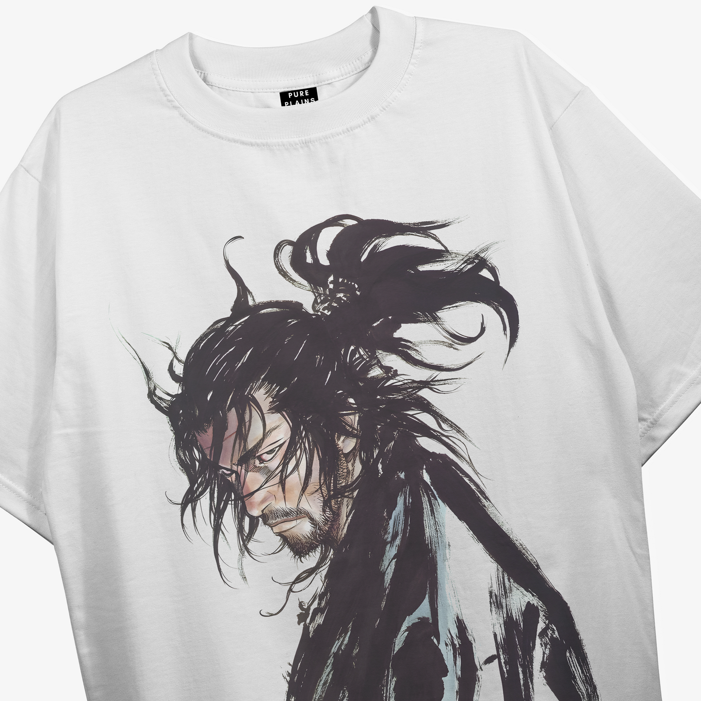 Vagabond Anime Oversized White Tshirt