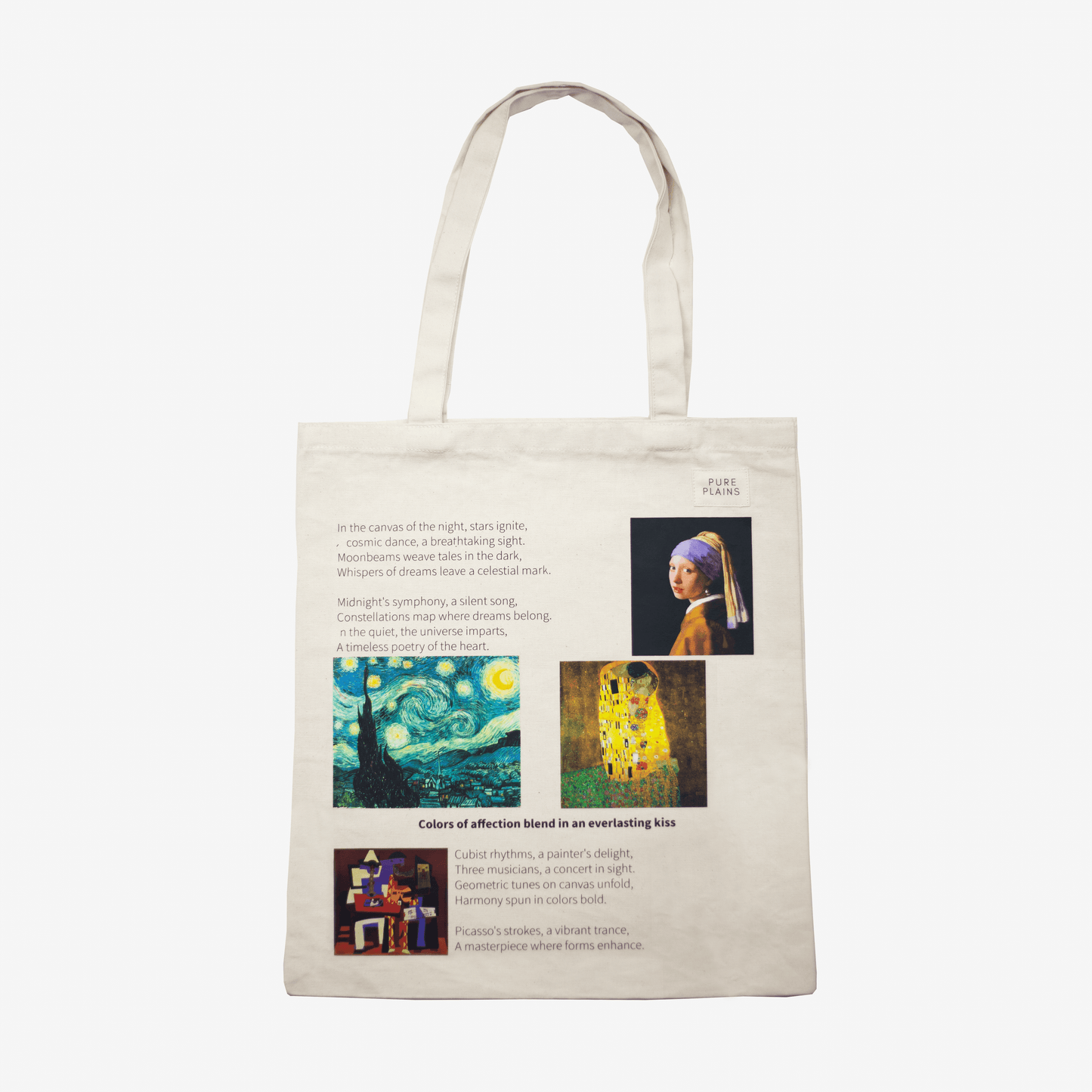 Van Gogh (Colors of Affections) Off-White Printed Tote Bag