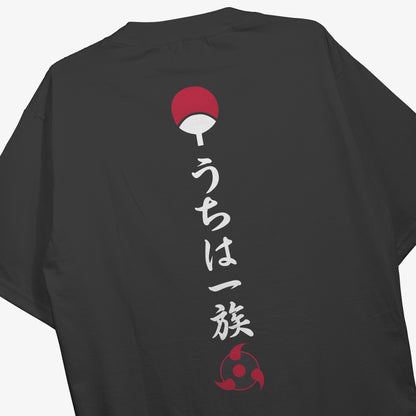 Uchiha Anime Oversized Black Tshirt